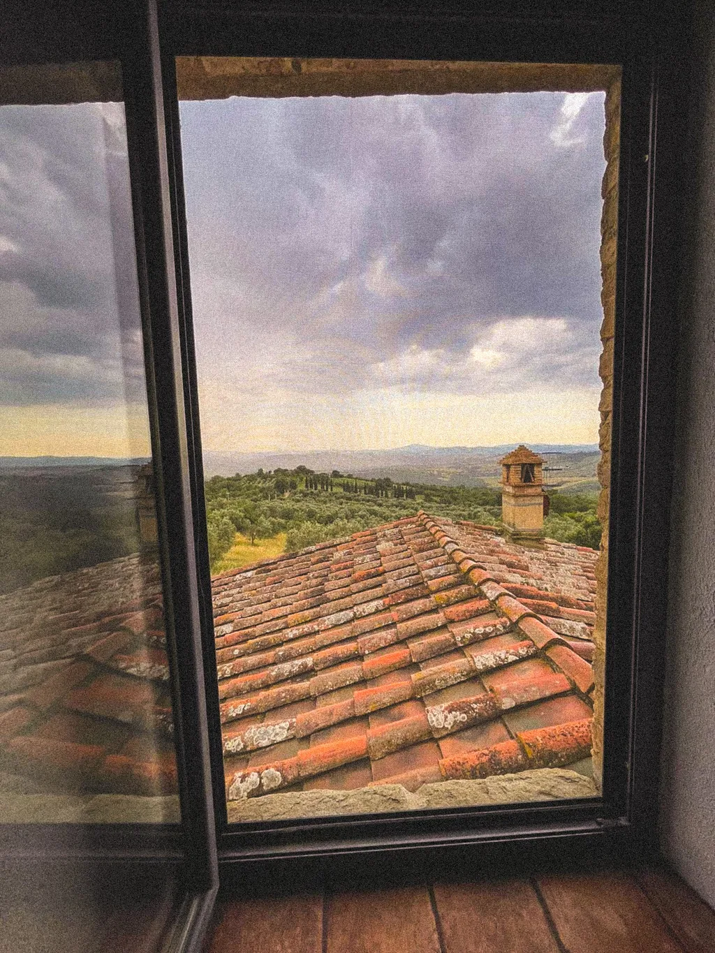The window of a bedroom in the Casaletto
