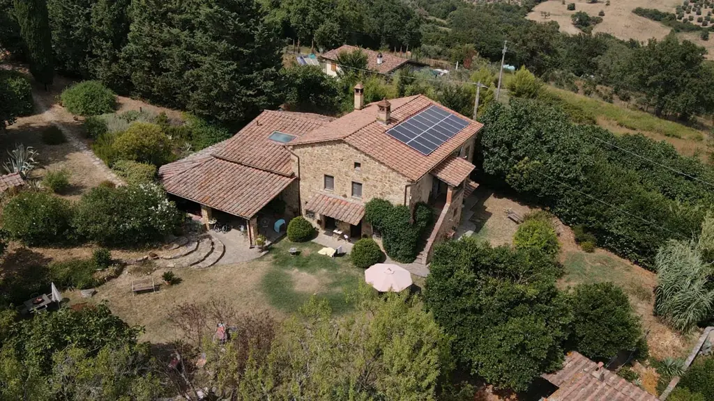 Il podere e la loggia visti dall’alto