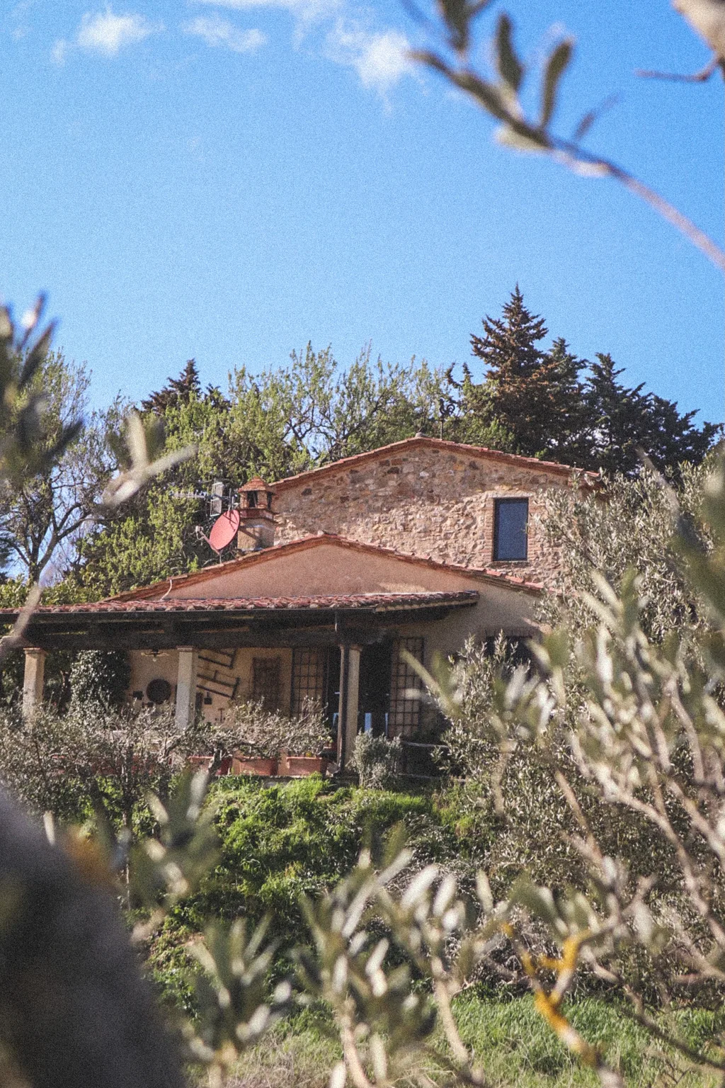 The Casaletto’s porch, looking over the hills