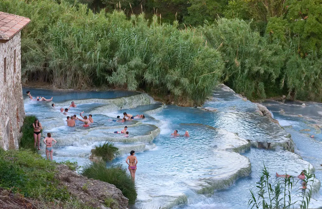 The Saturnia hot springs, free cascades 45 minutes away